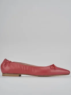 Ballerine tacco 1cm pelle rosso
