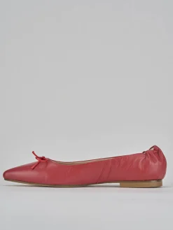 Ballerine tacco 1cm pelle rosso