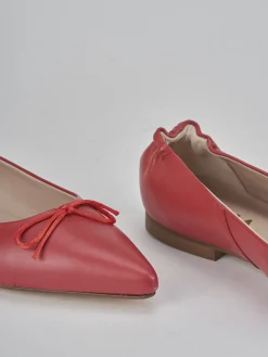 Ballerine tacco 1cm pelle rosso