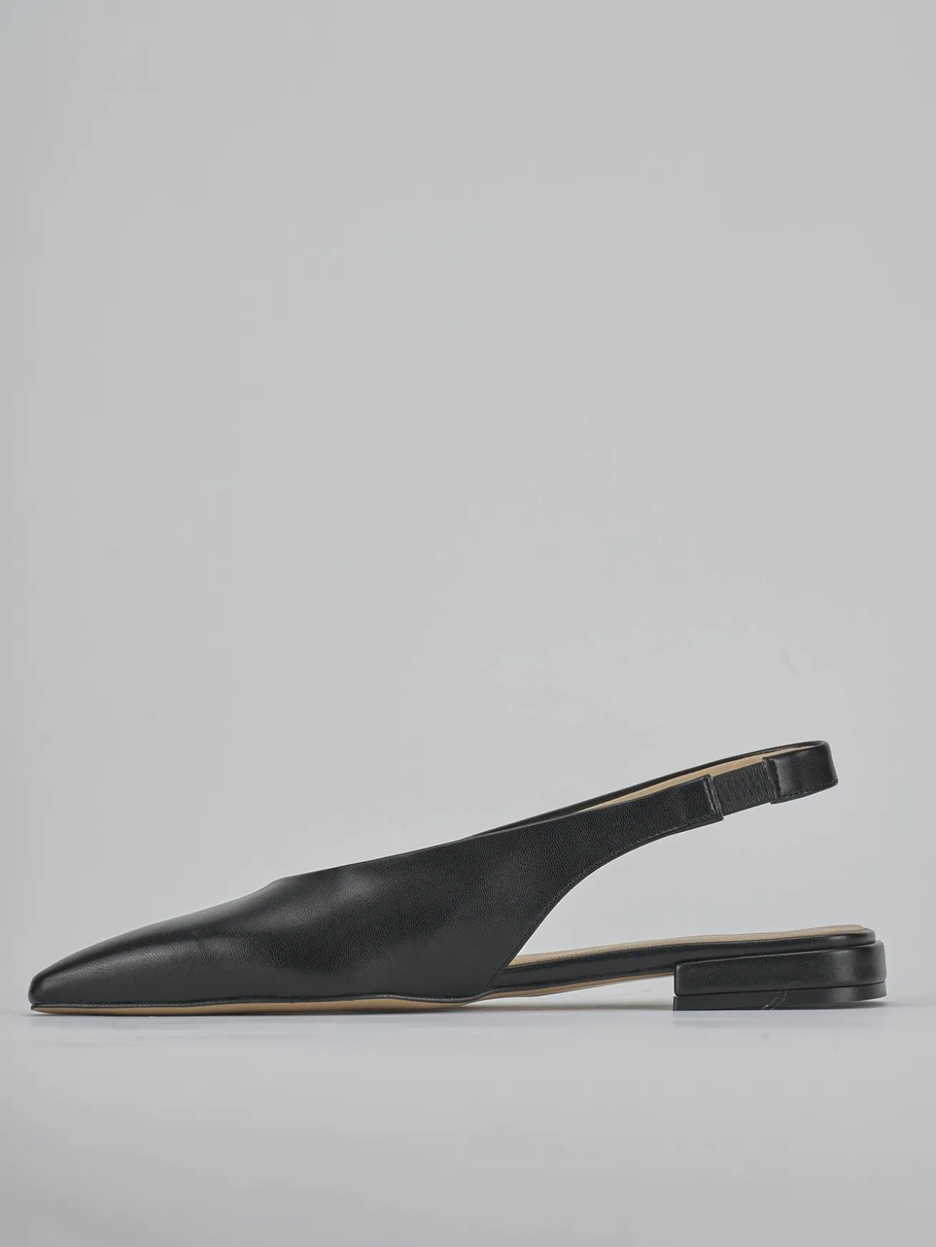 Ballerine tacco 1cm pelle nero