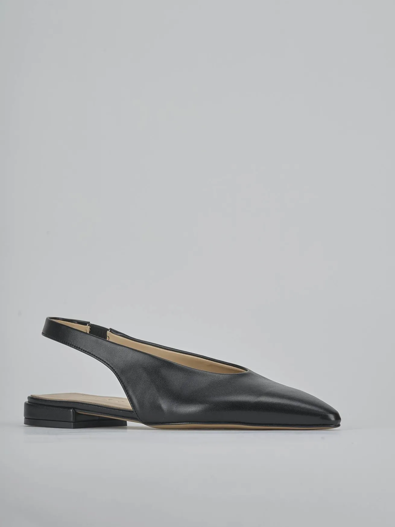 Ballerine tacco 1cm pelle nero