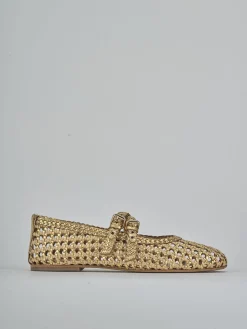 Ballerine tacco 1cm pelle oro