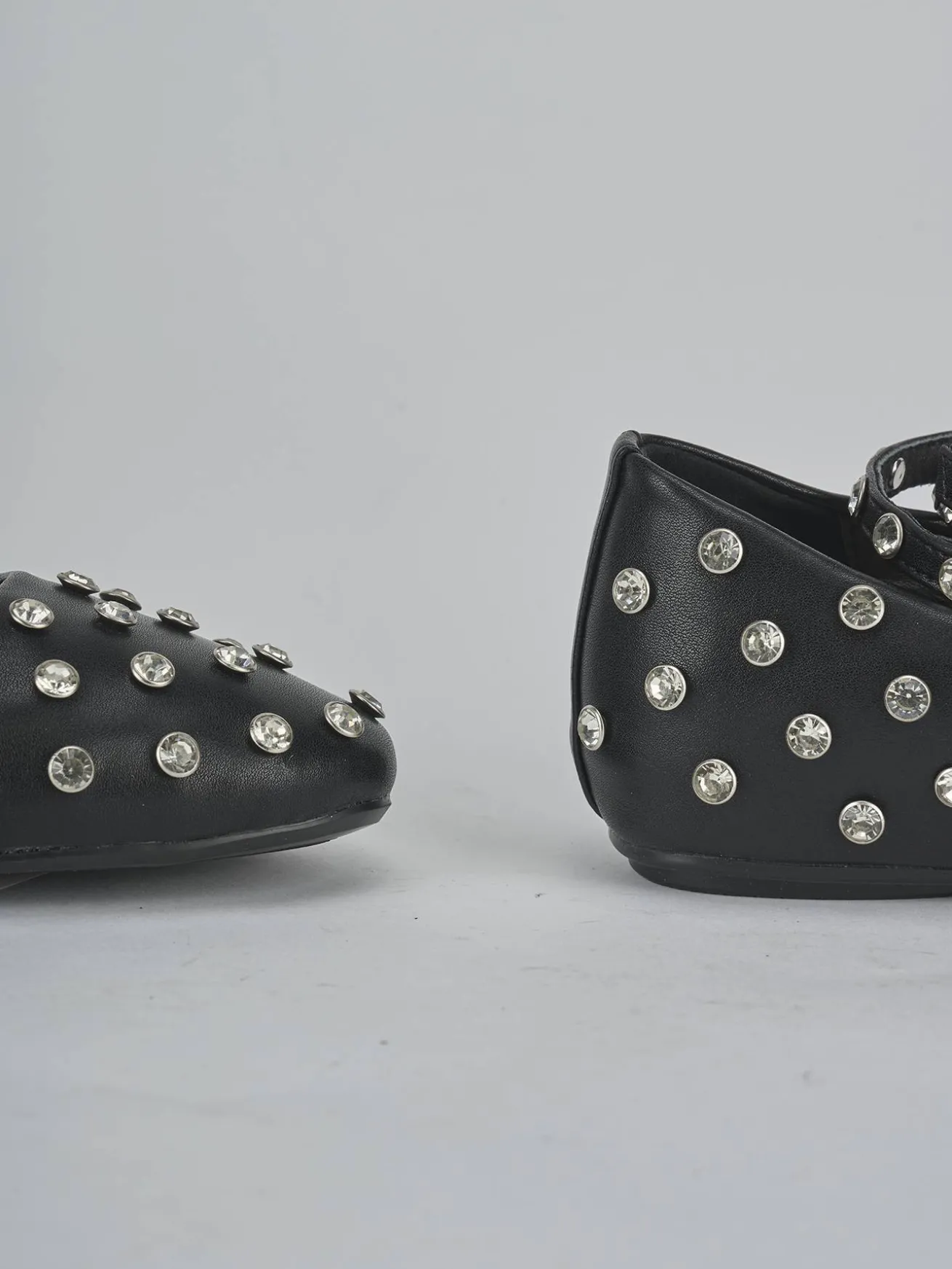 Ballerine tacco 1cm pelle nero