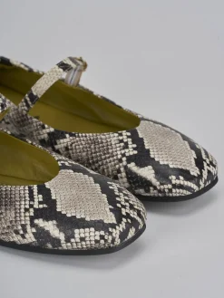 Ballerine tacco 1cm pelle beige