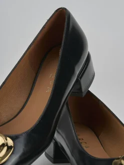 Ballerine tacco 2cm pelle nero