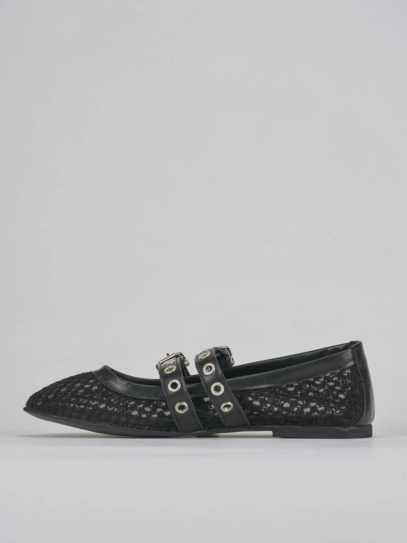Ballerine tacco 1cm pelle nero