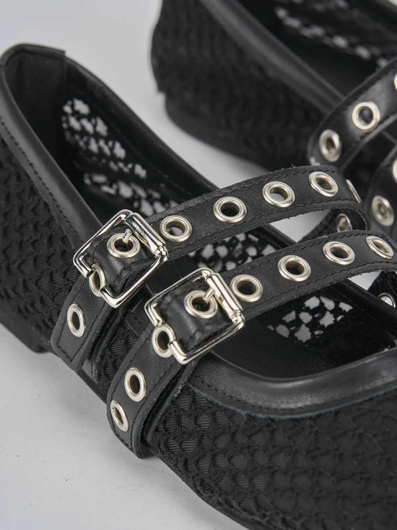 Ballerine tacco 1cm pelle nero