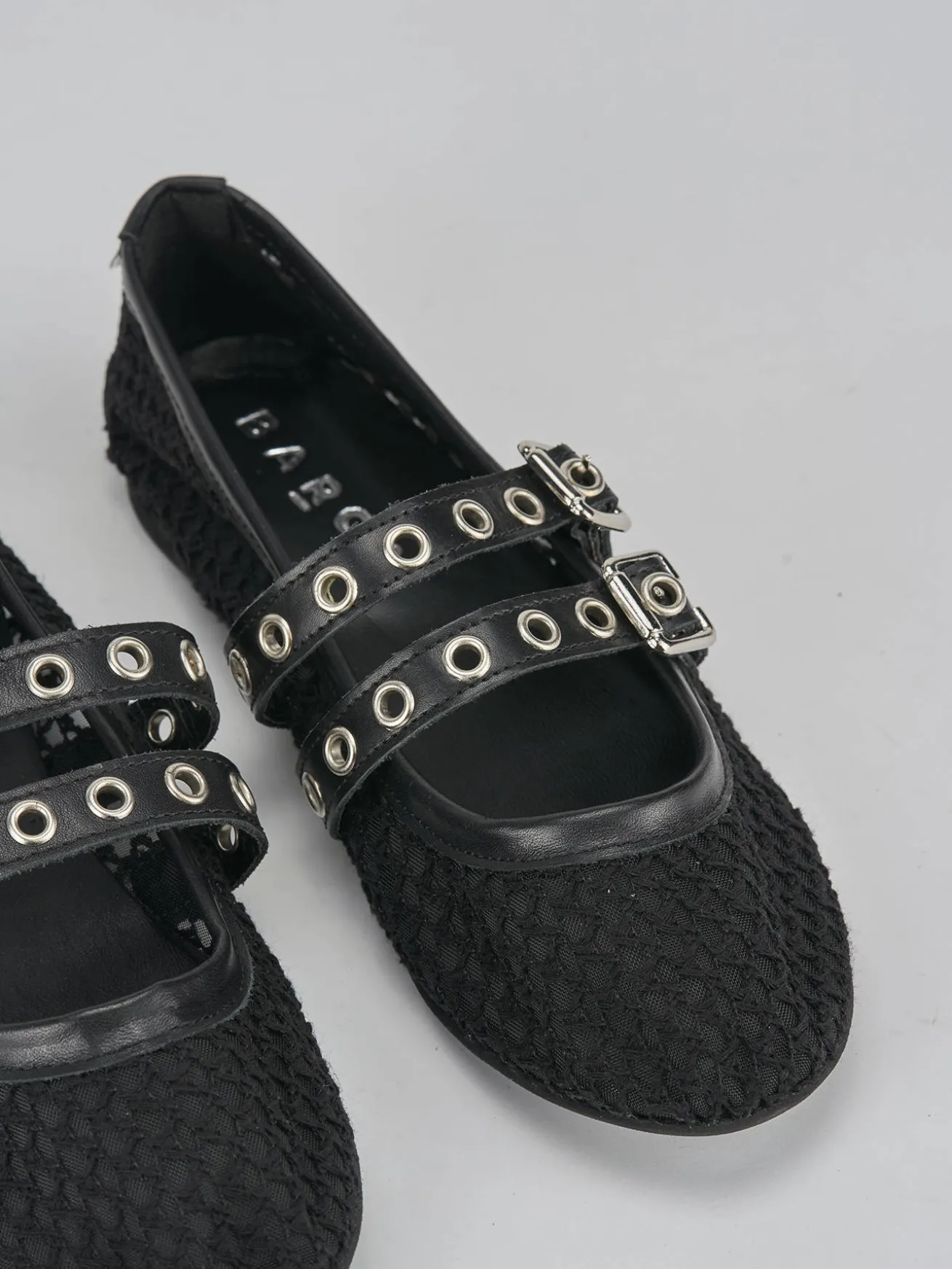 Ballerine tacco 1cm pelle nero