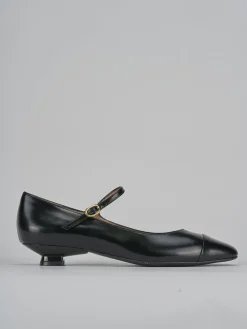 Ballerine tacco 3cm pelle nero