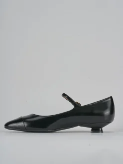 Ballerine tacco 3cm pelle nero