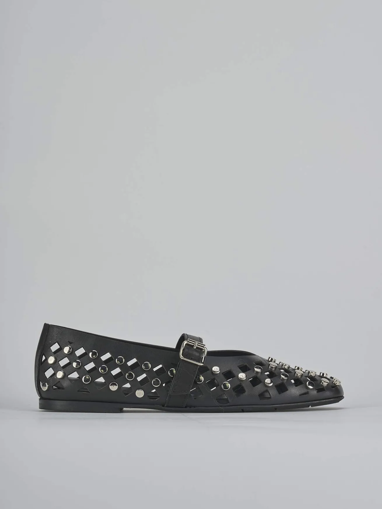 Ballerine tacco 1cm pelle nero