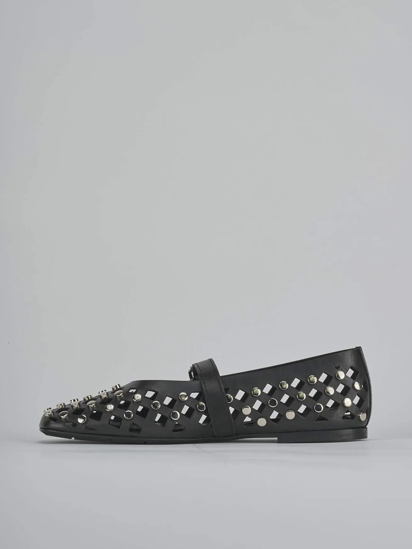 Ballerine tacco 1cm pelle nero