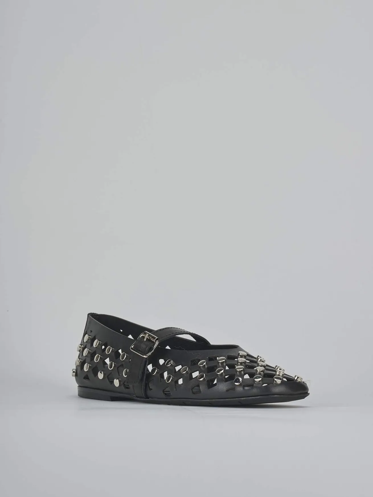 Ballerine tacco 1cm pelle nero