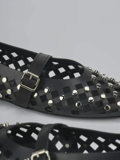 Ballerine tacco 1cm pelle nero