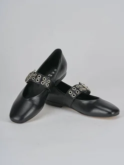 Ballerine tacco 1cm pelle nero