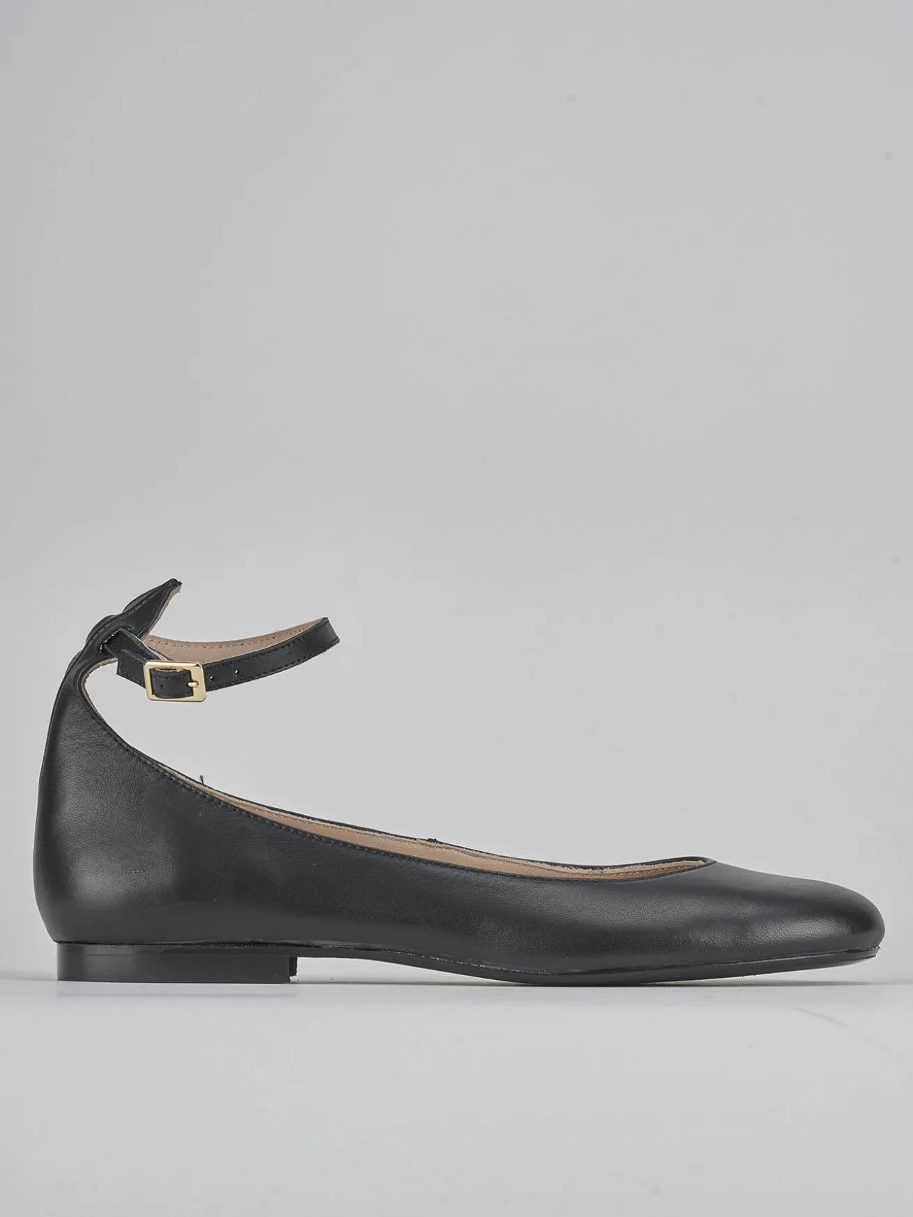 Ballerine tacco 1cm pelle nero