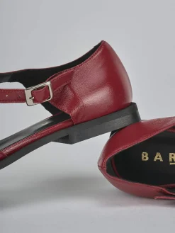 Ballerine tacco 1cm pelle rosso