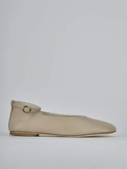 Ballerine tacco 1cm pelle beige