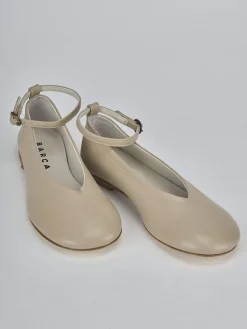 Ballerine tacco 1cm pelle beige