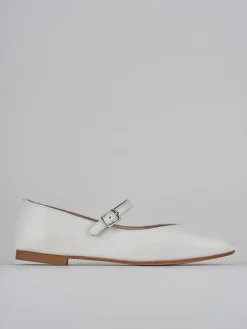 Ballerine tacco 1cm pelle bianco