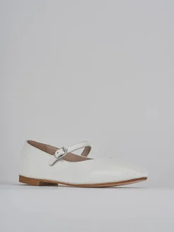 Ballerine tacco 1cm pelle bianco