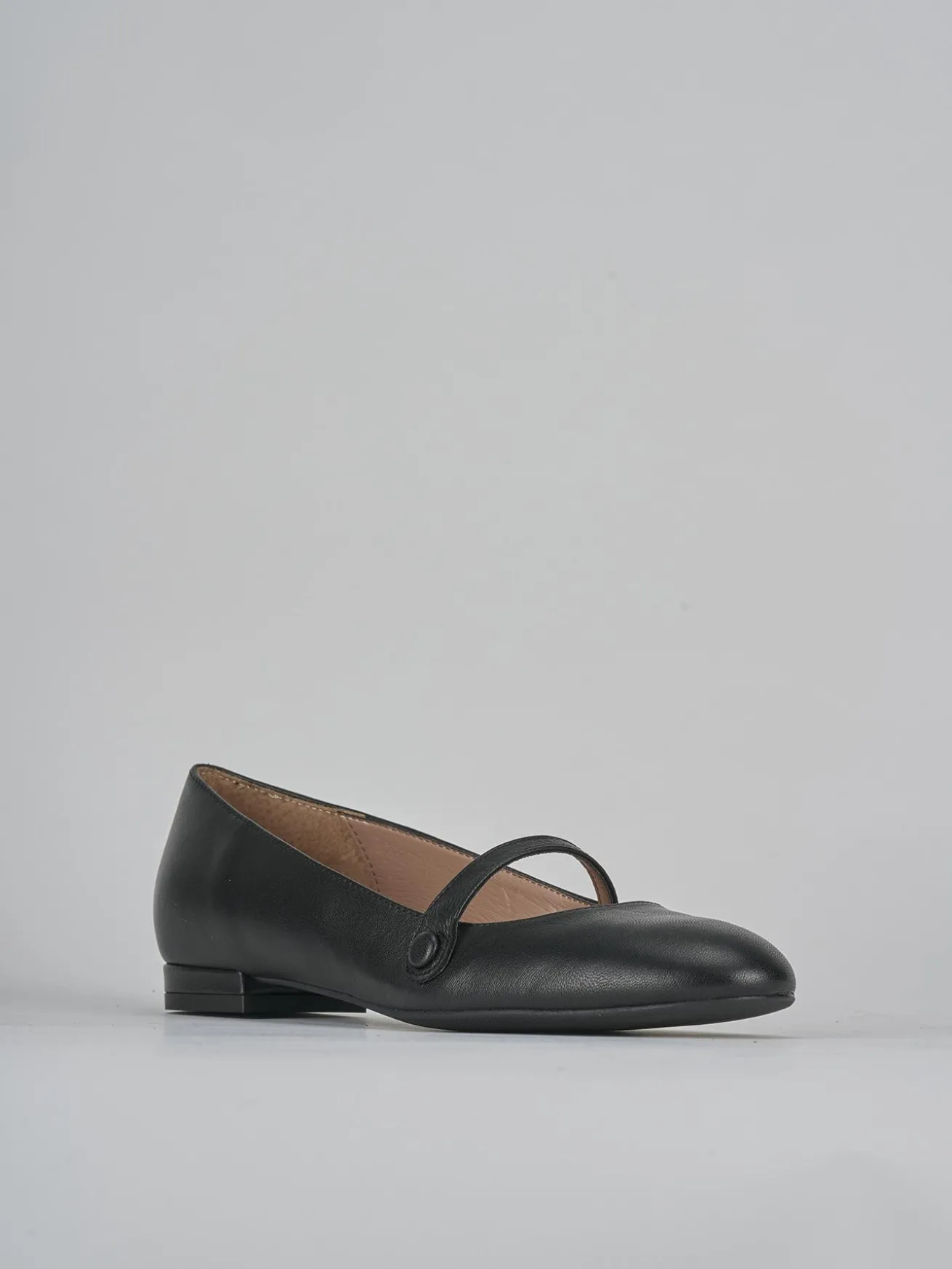 Ballerine tacco 1cm pelle nero