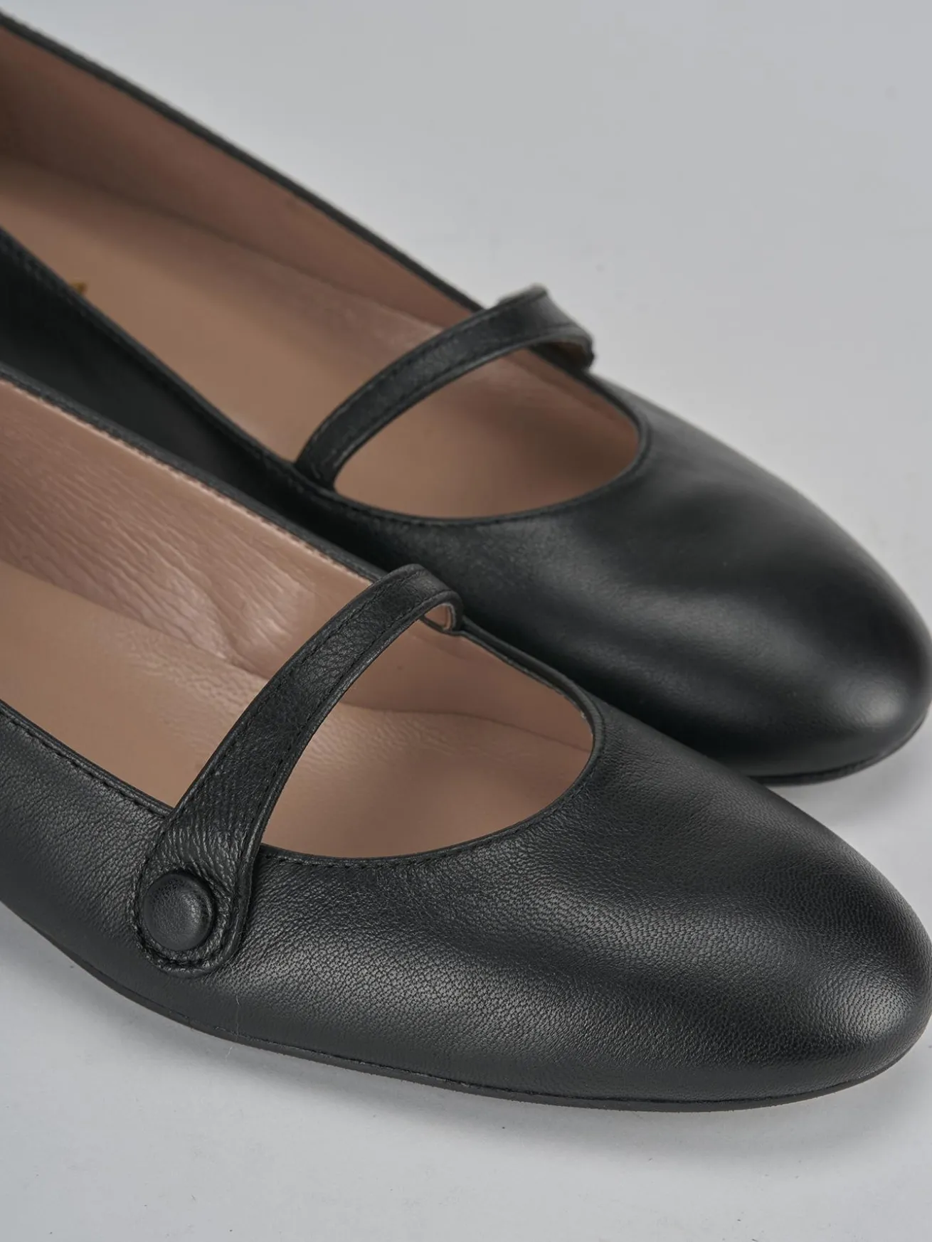 Ballerine tacco 1cm pelle nero