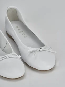 Ballerine tacco 1cm pelle bianco