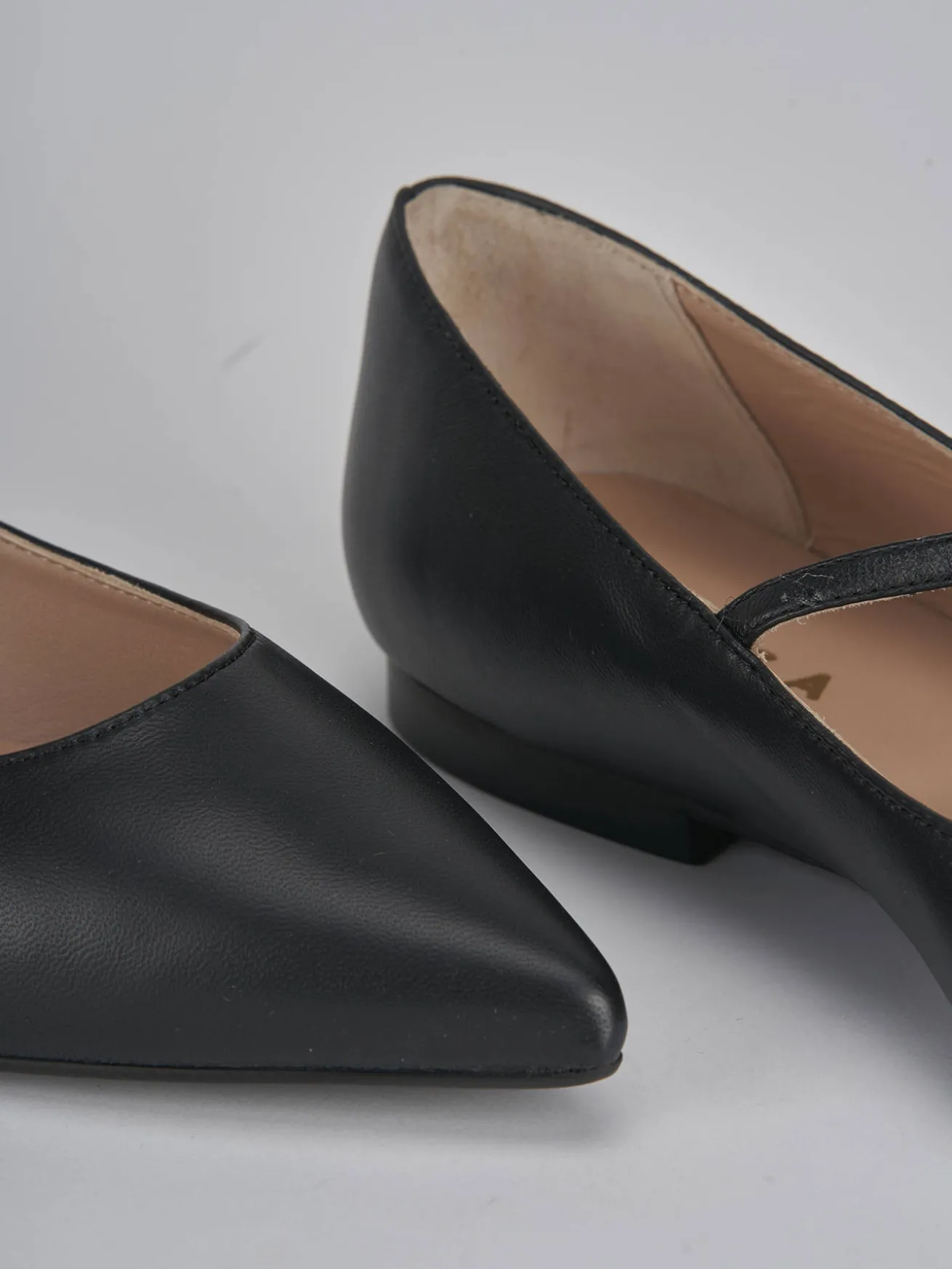 Ballerine tacco 1cm pelle nero