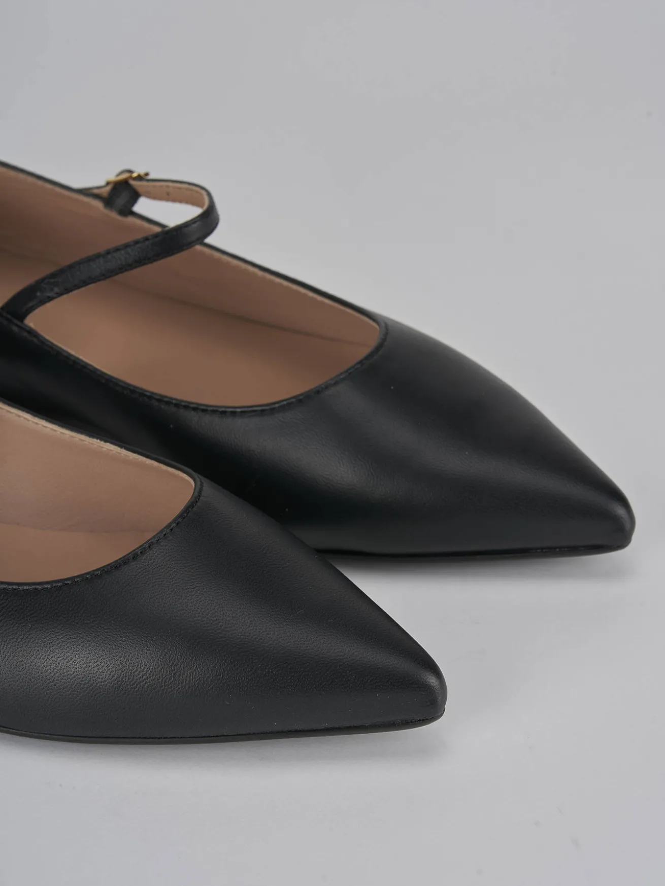 Ballerine tacco 1cm pelle nero