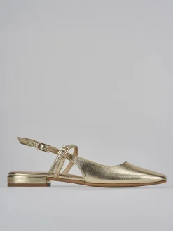 Ballerine tacco 1cm pelle oro