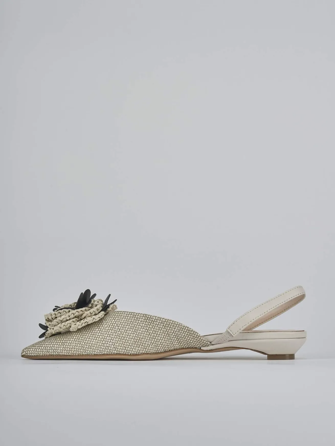 Ballerine tacco 2cm pelle beige