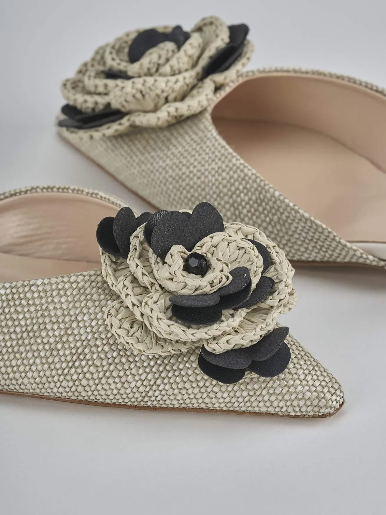 Ballerine tacco 2cm pelle beige