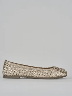 Ballerine tacco 1cm pelle oro