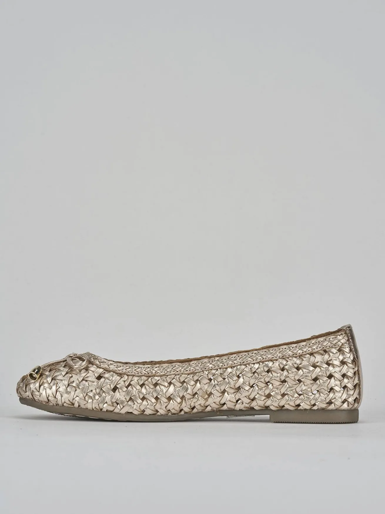 Ballerine tacco 1cm pelle oro