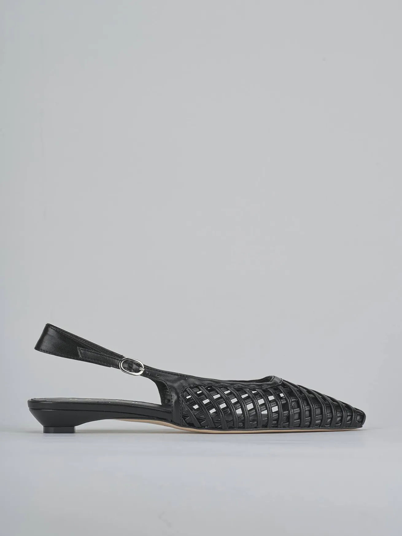 Ballerine tacco 2cm pelle nero