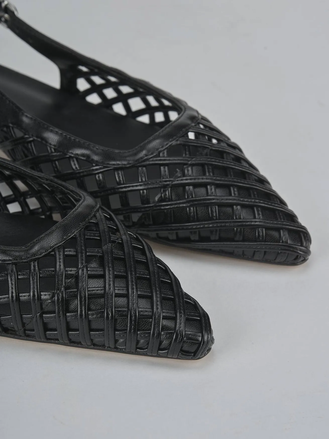 Ballerine tacco 2cm pelle nero