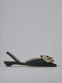 Ballerine tacco 2cm pelle nero
