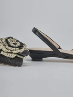 Ballerine tacco 2cm pelle nero