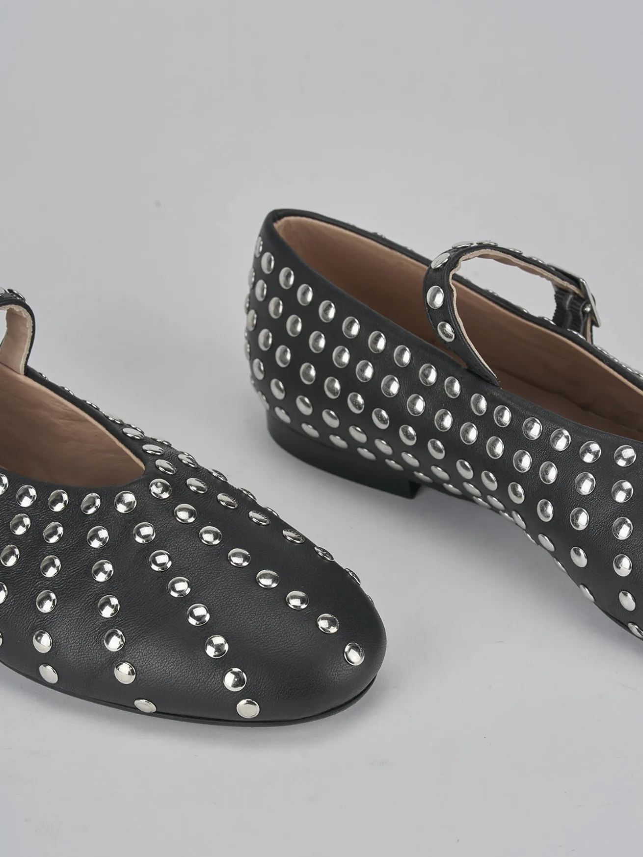 Ballerine tacco 1cm pelle nero