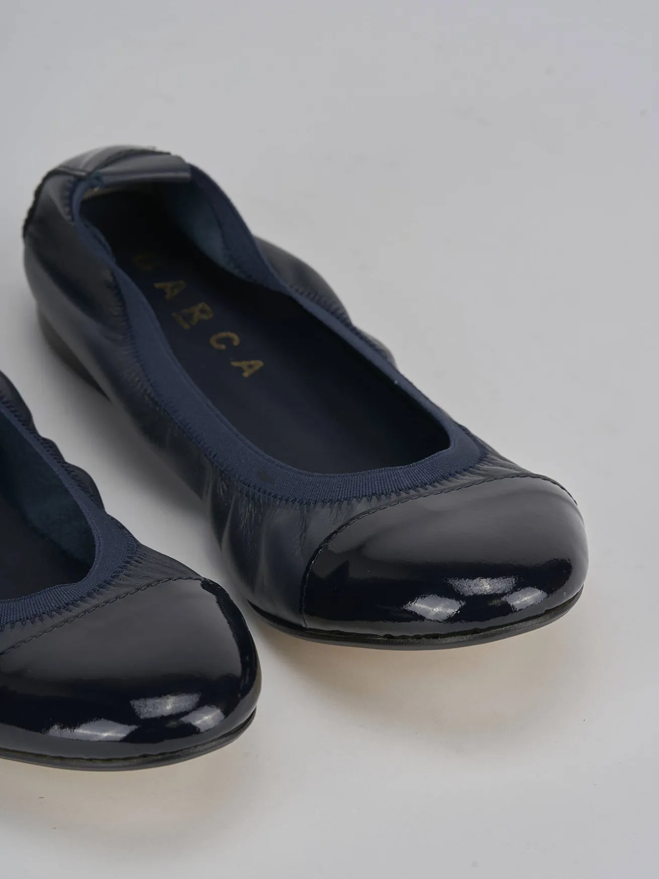 Ballerine tacco 1cm pelle blu