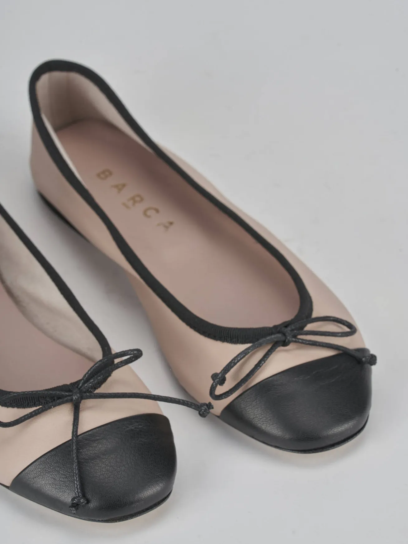 Ballerine tacco 1cm pelle rosa