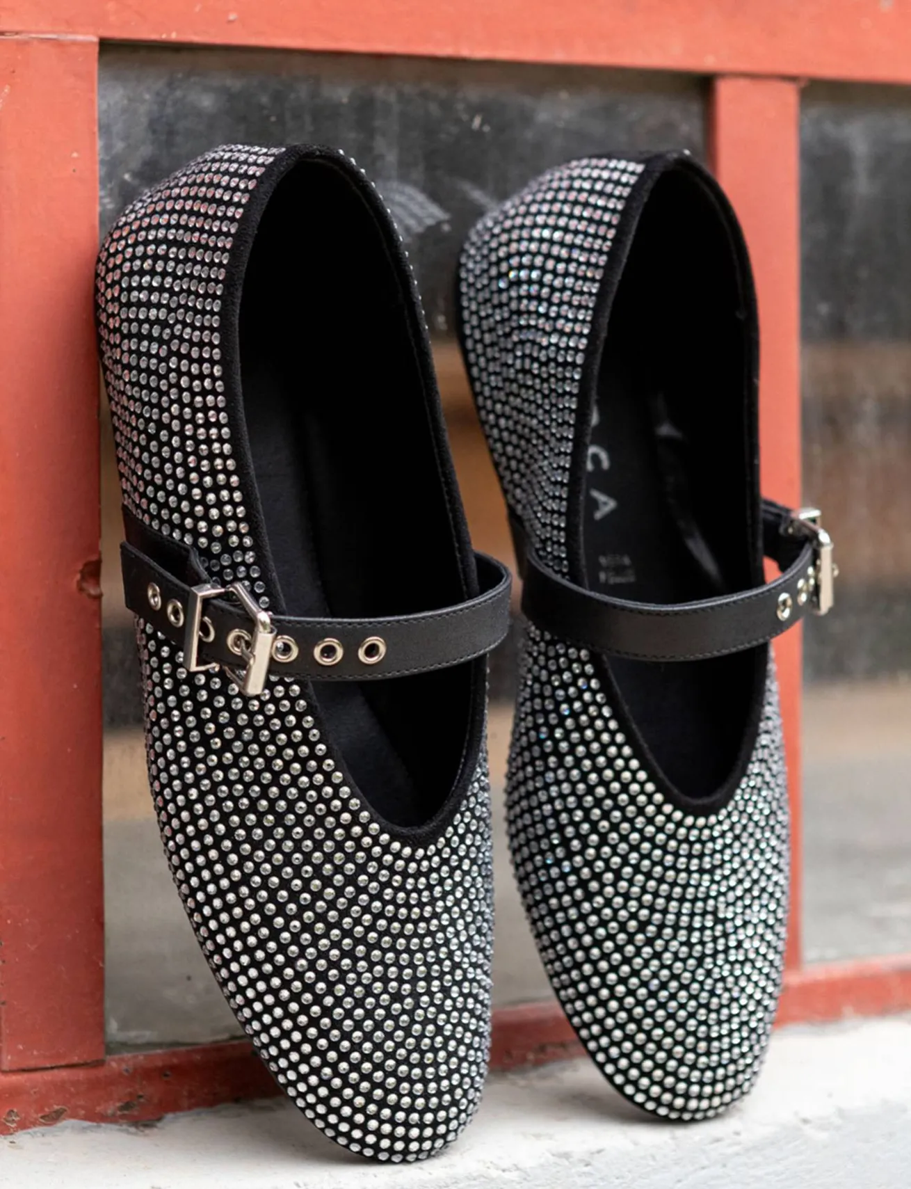 Ballerine tacco 1cm pelle nero