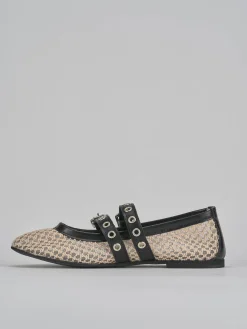 Ballerine tacco 1cm pelle beige