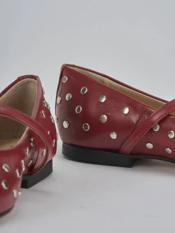 Ballerine tacco 1cm pelle rosso