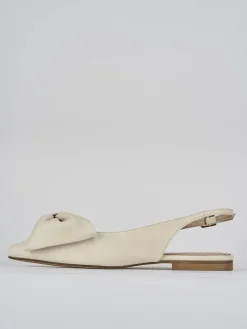 Ballerine tacco 1cm pelle bianco