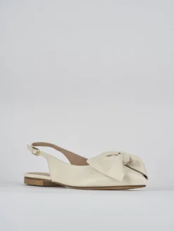 Ballerine tacco 1cm pelle bianco