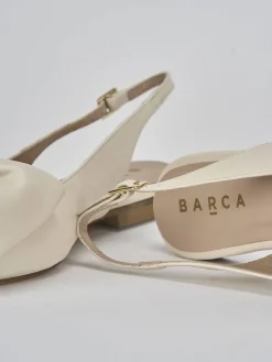 Ballerine tacco 1cm pelle bianco