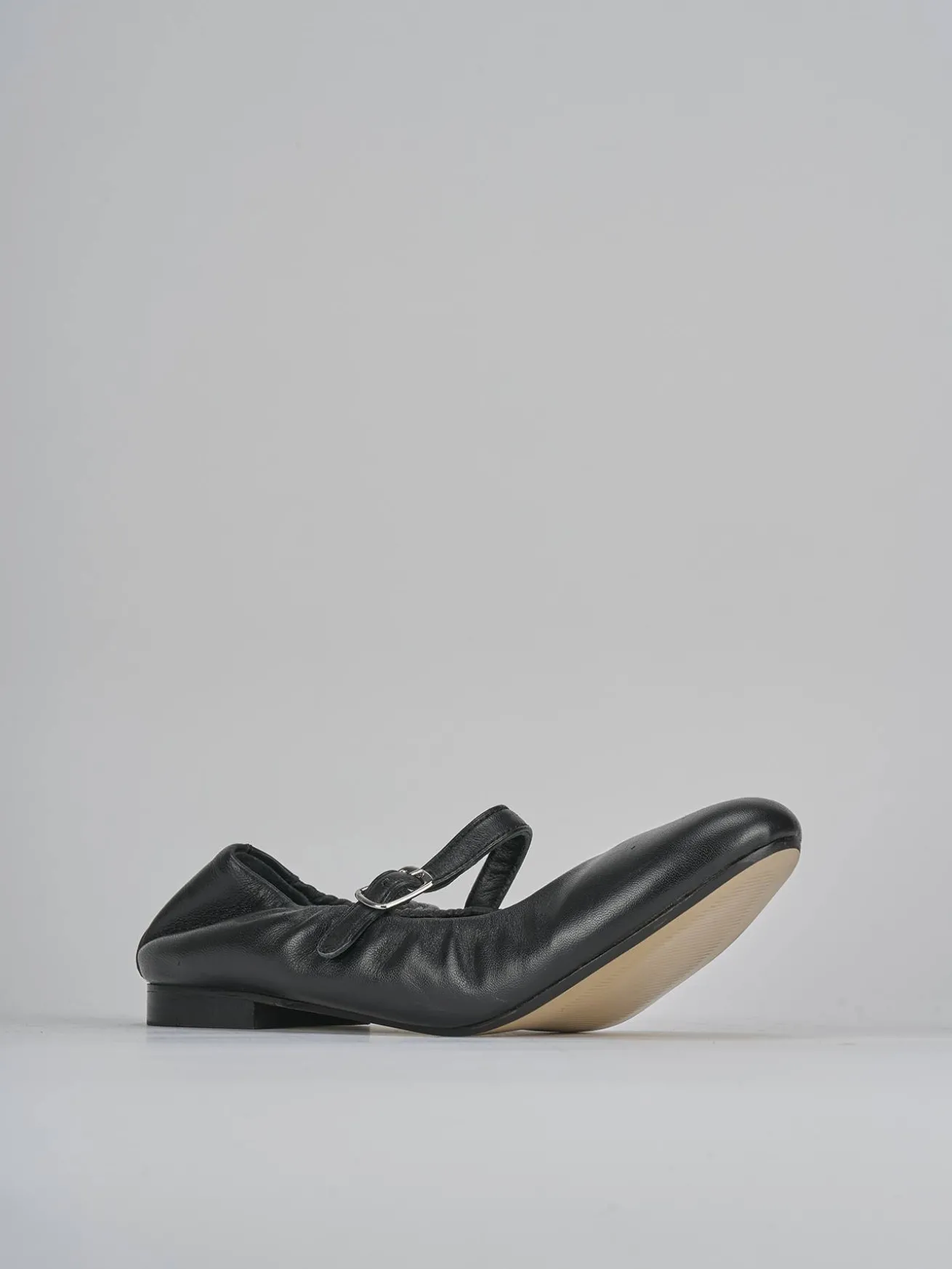 Ballerine tacco 1cm pelle nero