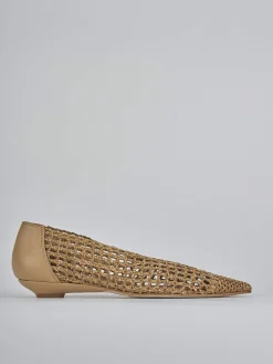 Ballerine tacco 1cm pelle beige